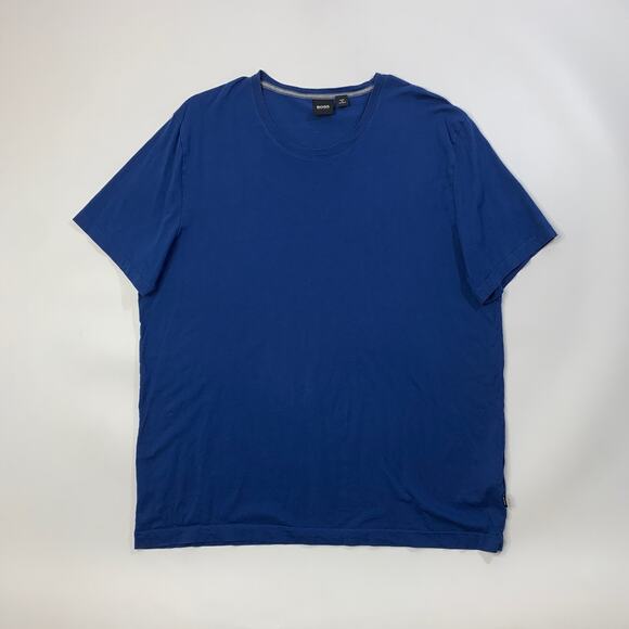 Hugo Boss Shirt Mens 2XL XXL Slim Prussian Blue Cotton Short Sleeve Crew Tee - Picture 2 of 10